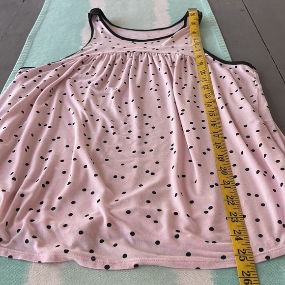 Kate Spade Polka Dot Satin Bow Shoulder‎ Detail Sleeveless Tank Top Sleep Shirt - Picture 9 of 9